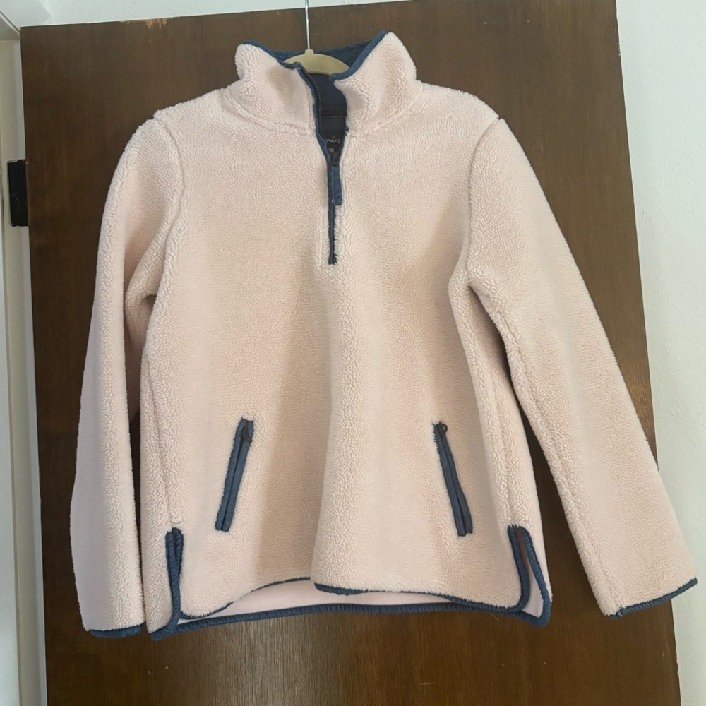 Joules quarter zip fleece light pink